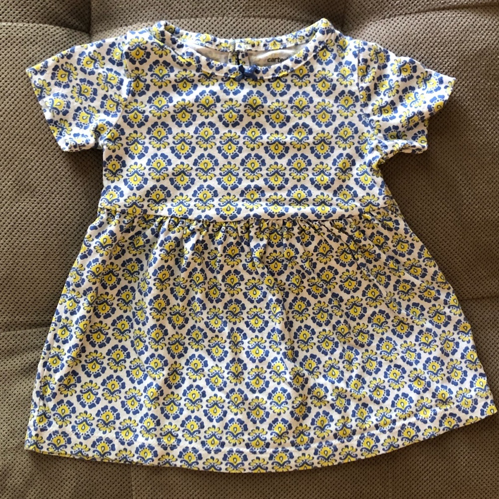 Carter’s Blue & Yellow Boho Print Dress